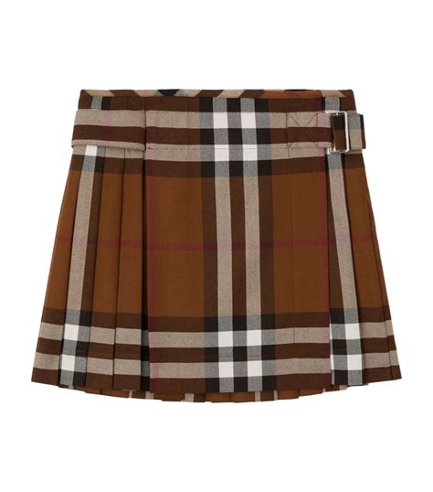 burberry black wool pleated skirt|burberry plaid skirt women.